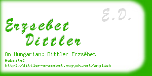 erzsebet dittler business card